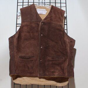 True Vintage Rancher Authentic Western Styling by Schott NYC Suede Vest Mens L
